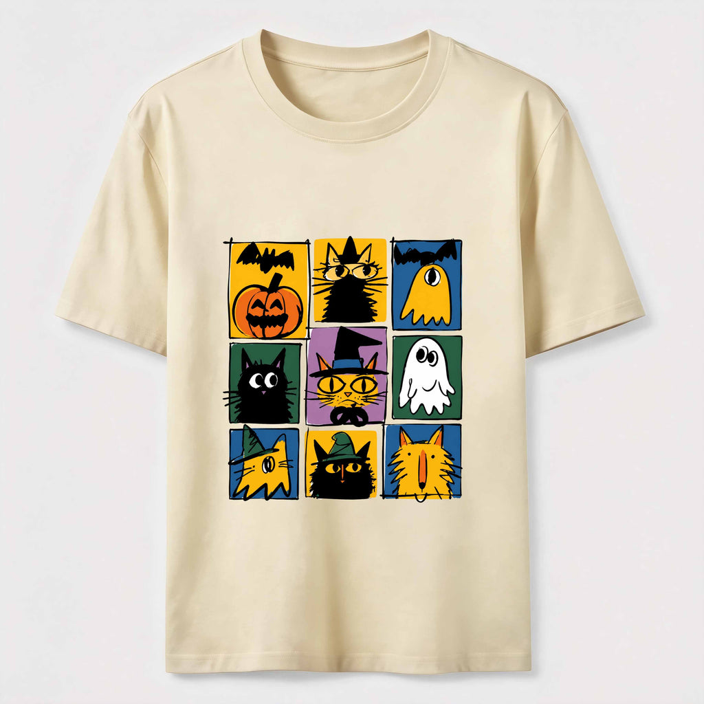 A Halloween Ensemble of Cute Pets and Ghosts Classic T-Shirt