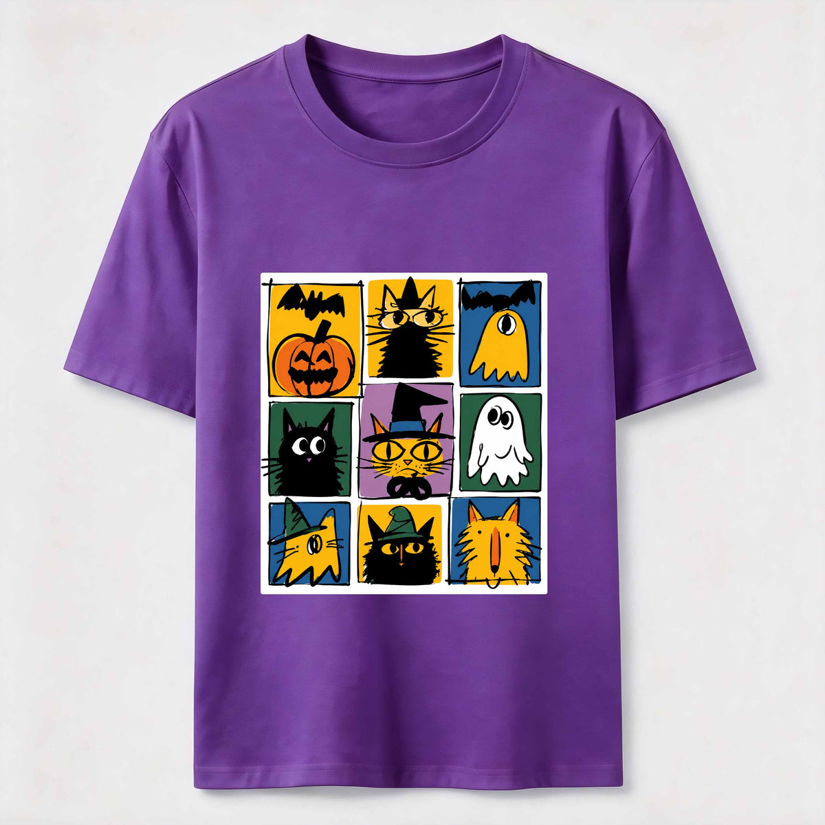 A Halloween Ensemble of Cute Pets and Ghosts Classic T-Shirt