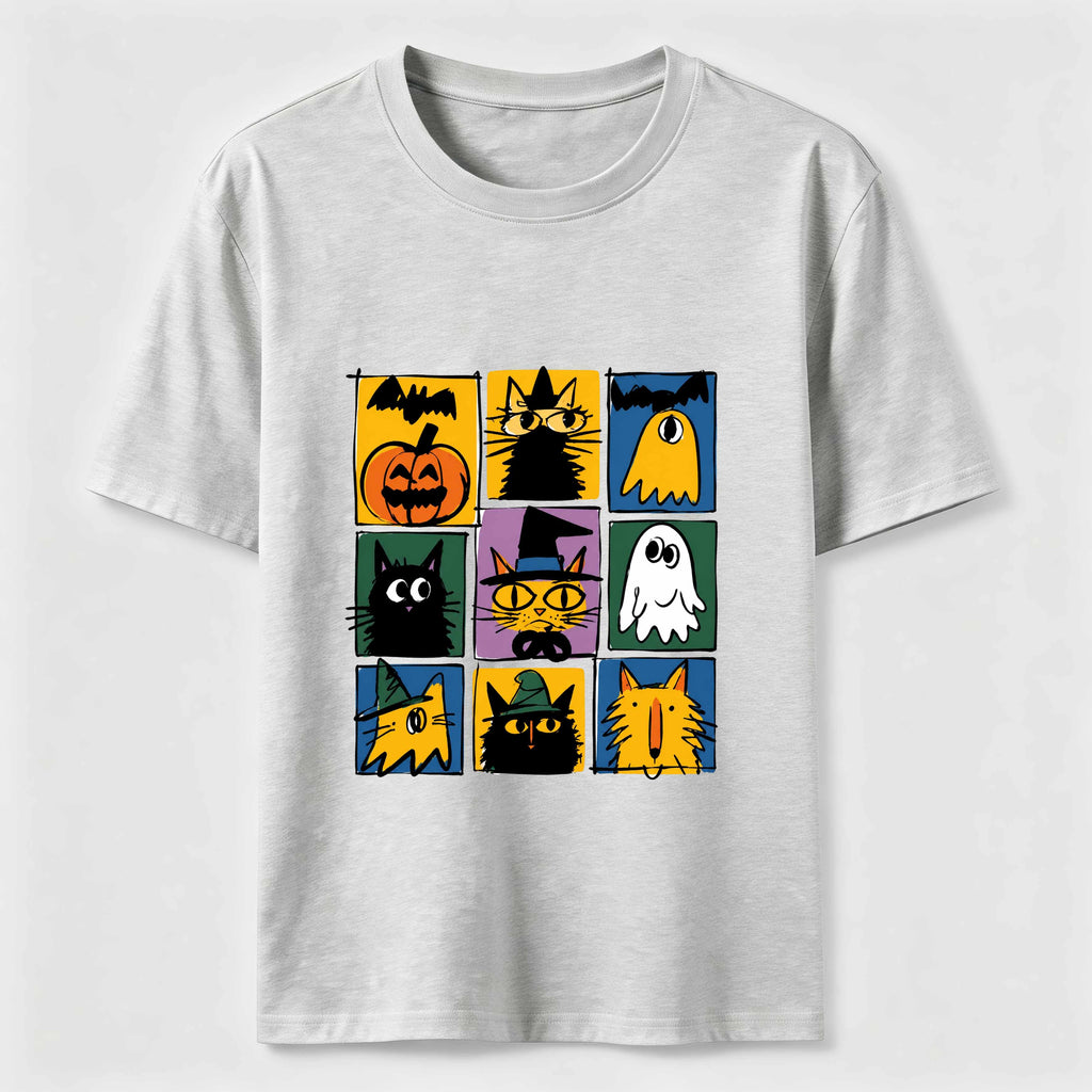 A Halloween Ensemble of Cute Pets and Ghosts Classic T-Shirt