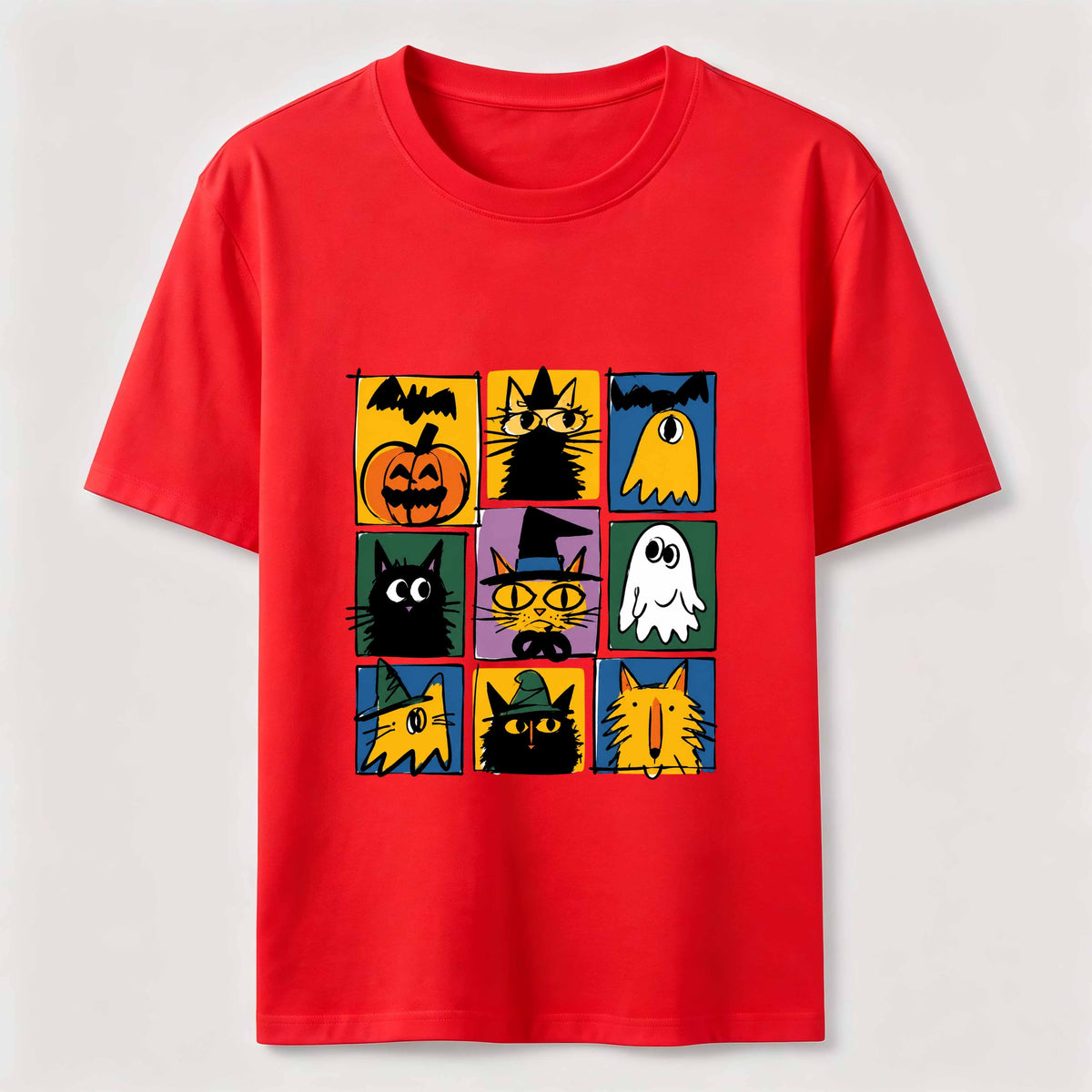 A Halloween Ensemble of Cute Pets and Ghosts Classic T-Shirt