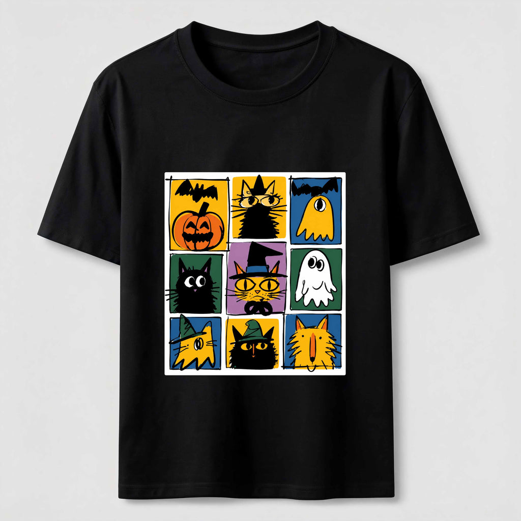 A Halloween Ensemble of Cute Pets and Ghosts Classic T-Shirt