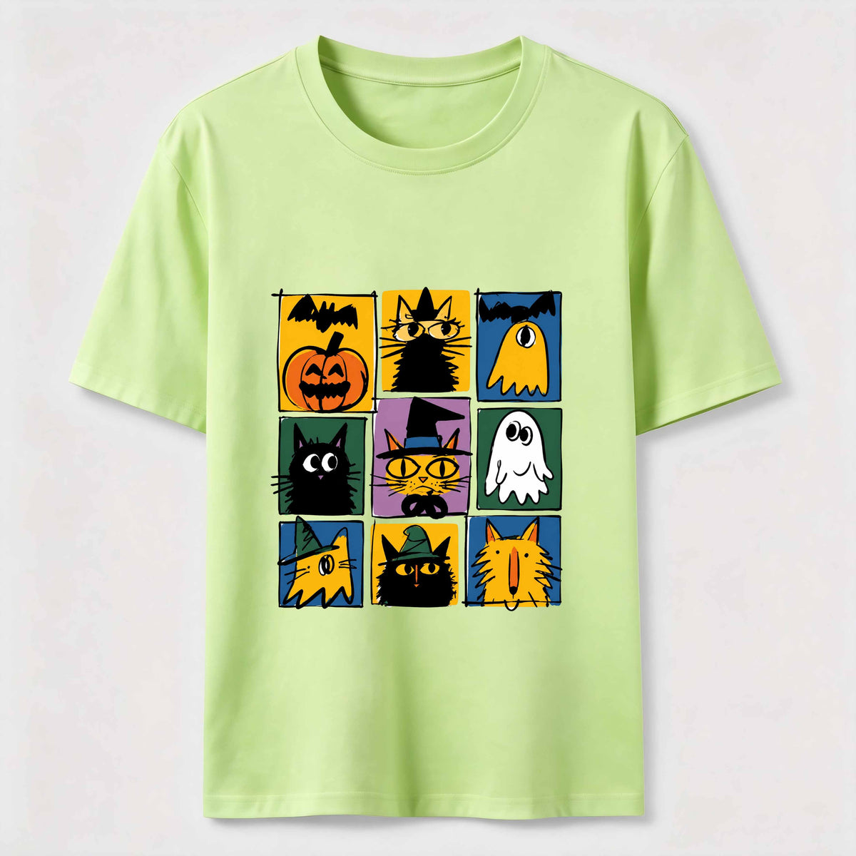 A Halloween Ensemble of Cute Pets and Ghosts Classic T-Shirt