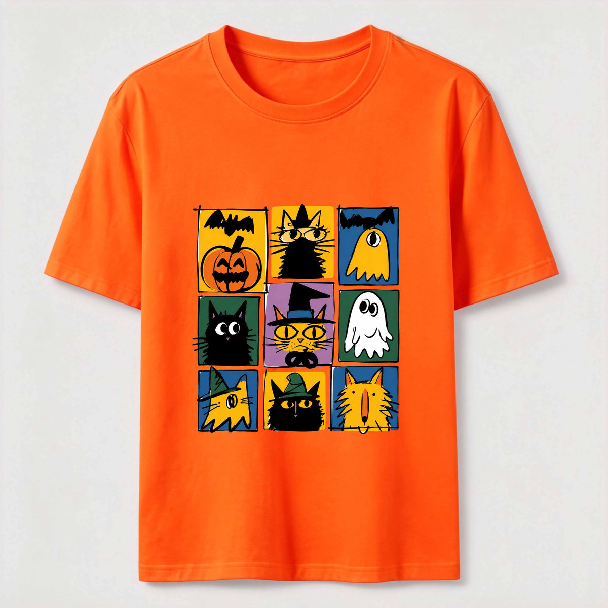 A Halloween Ensemble of Cute Pets and Ghosts Classic T-Shirt