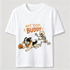 Halloween Bone Stealing Border Collie Classic T-Shirt