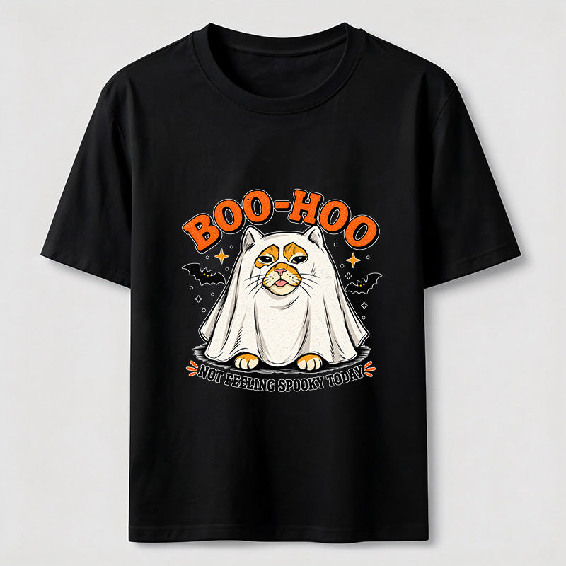 Halloween Ghost Cat Slacking Off Classic T-Shirt