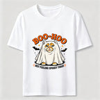 Halloween Ghost Cat Slacking Off Classic T-Shirt
