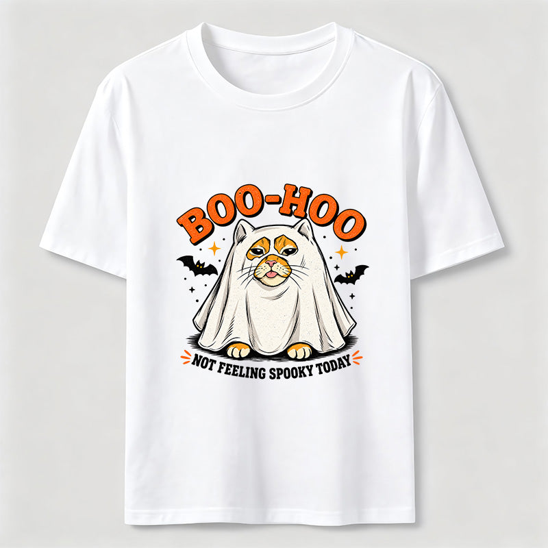 Halloween Ghost Cat Slacking Off Classic T-Shirt