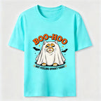 Halloween Ghost Cat Slacking Off Classic T-Shirt