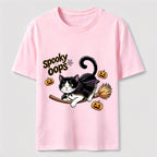 Halloween Broomstick Cat Classic T-Shirt