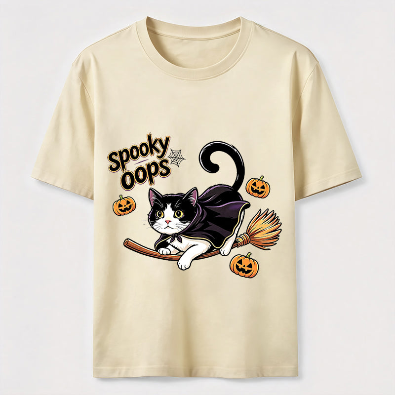 Halloween Broomstick Cat Classic T-Shirt