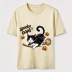 Halloween Broomstick Cat Classic T-Shirt