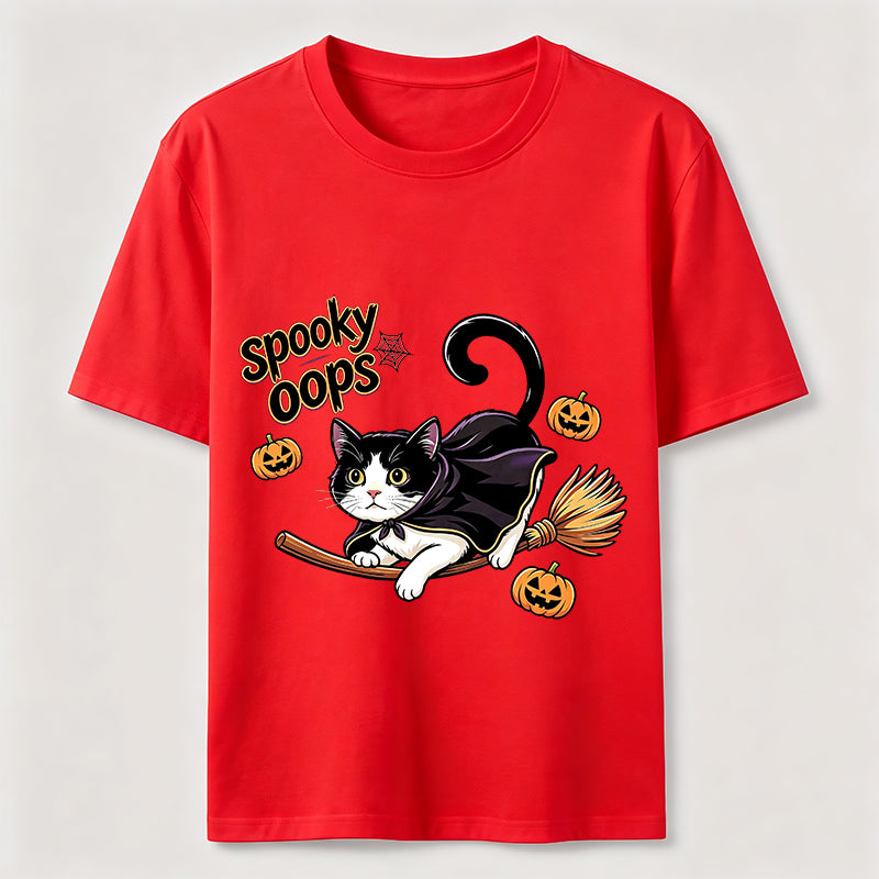 Halloween Broomstick Cat Classic T-Shirt