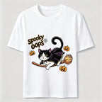 Halloween Broomstick Cat Classic T-Shirt