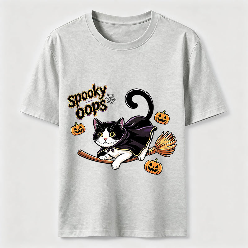 Halloween Broomstick Cat Classic T-Shirt
