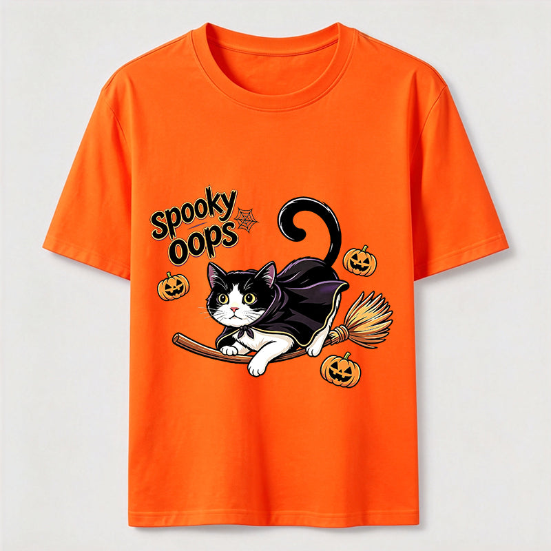 Halloween Broomstick Cat Classic T-Shirt