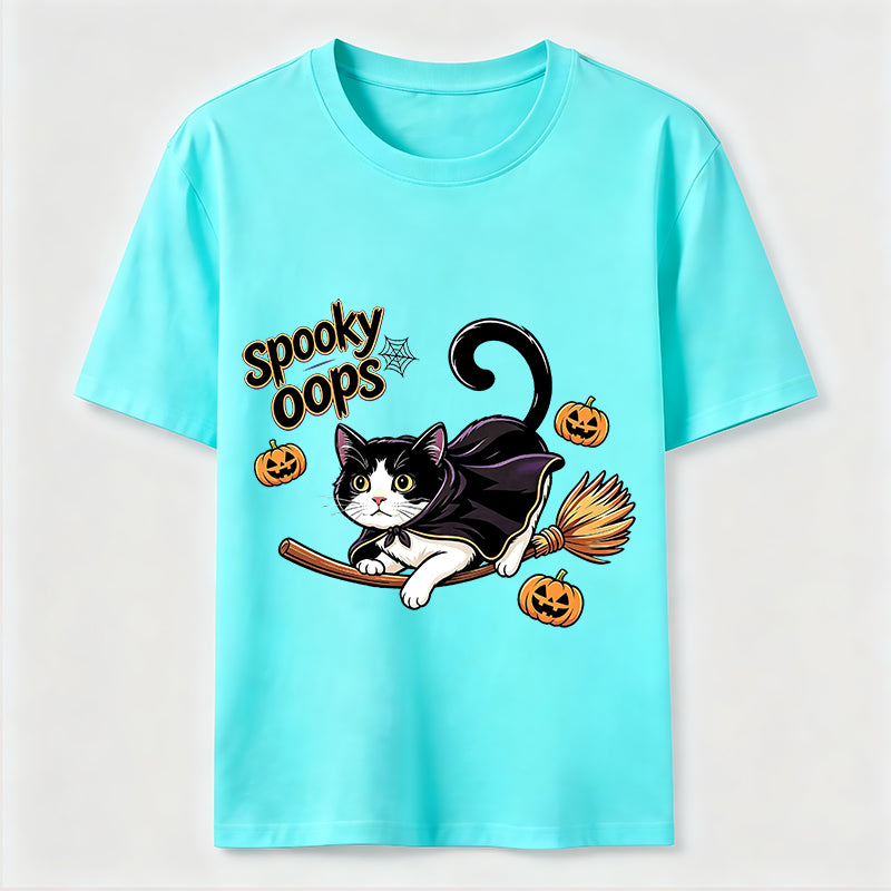 Halloween Broomstick Cat Classic T-Shirt