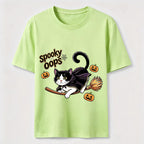 Halloween Broomstick Cat Classic T-Shirt