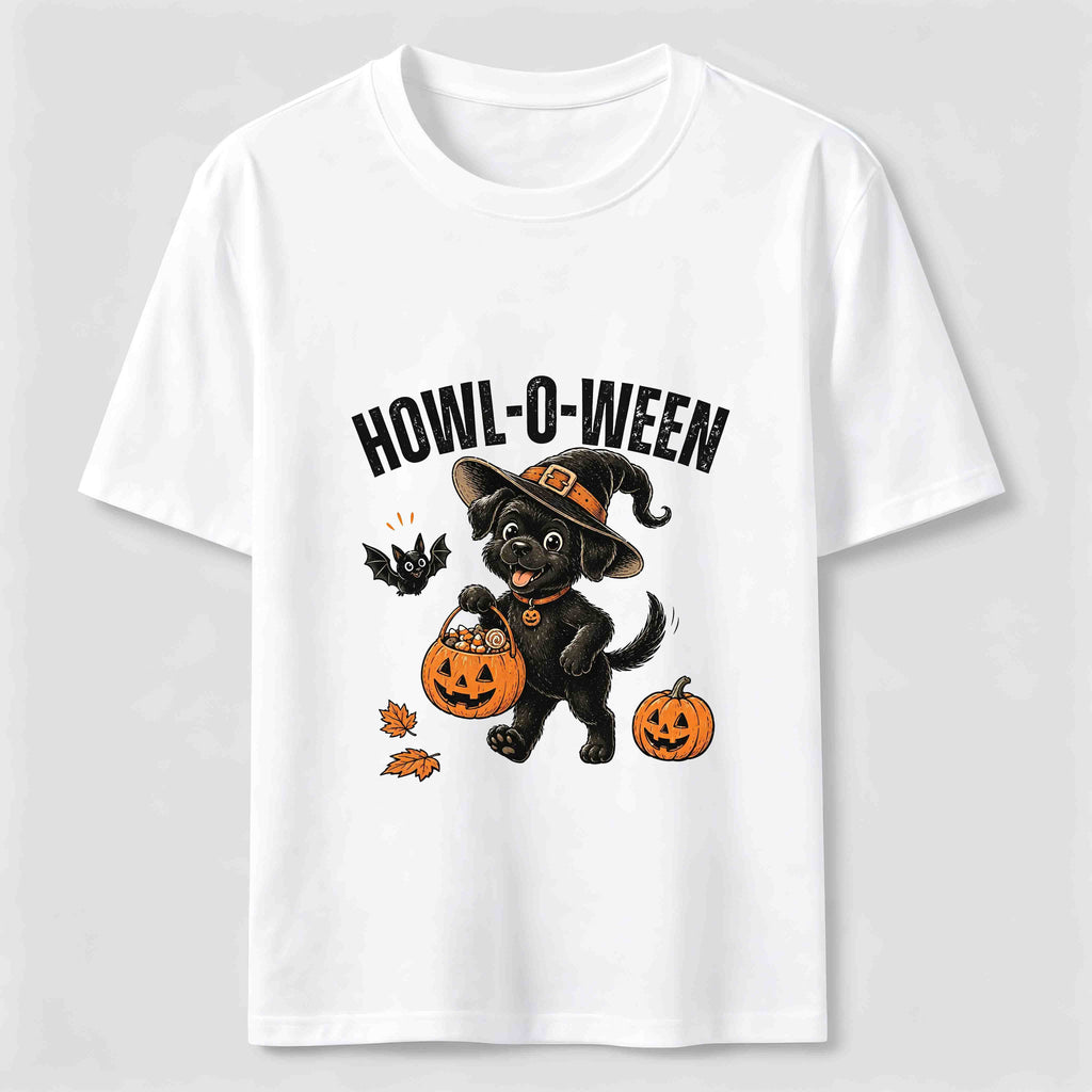 A dog trick-or-treating for candy on Halloween Classic T-Shirt