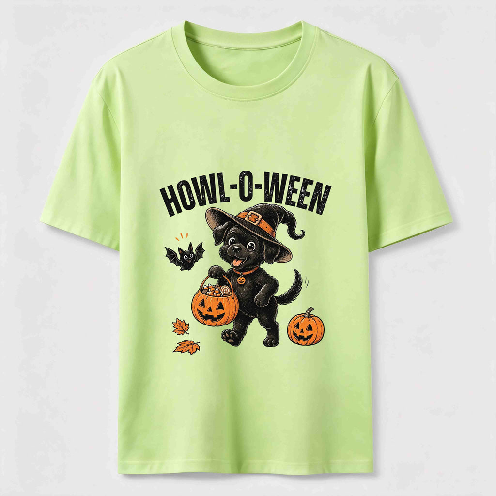 A dog trick-or-treating for candy on Halloween Classic T-Shirt