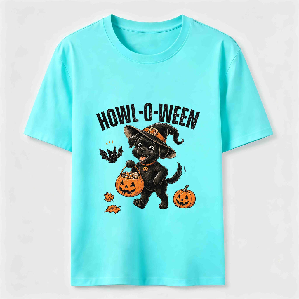 A dog trick-or-treating for candy on Halloween Classic T-Shirt