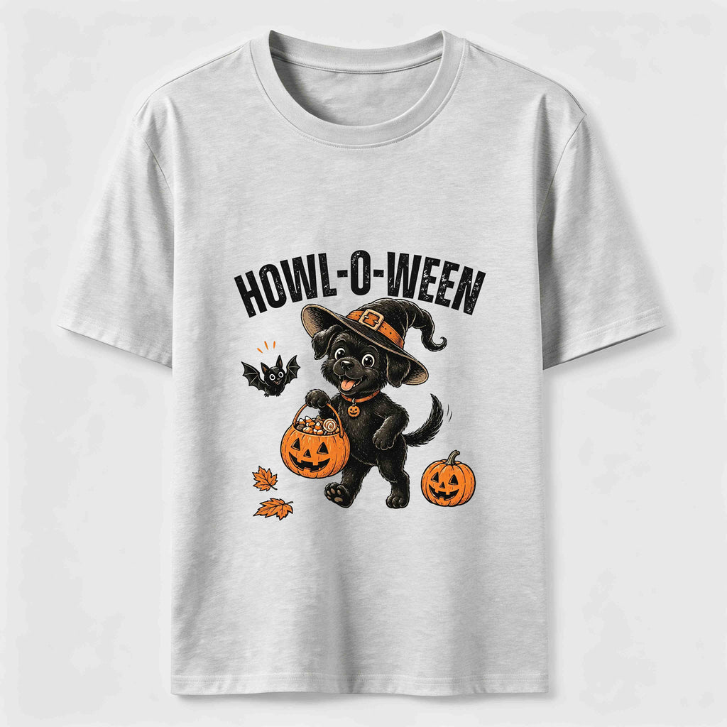 A dog trick-or-treating for candy on Halloween Classic T-Shirt