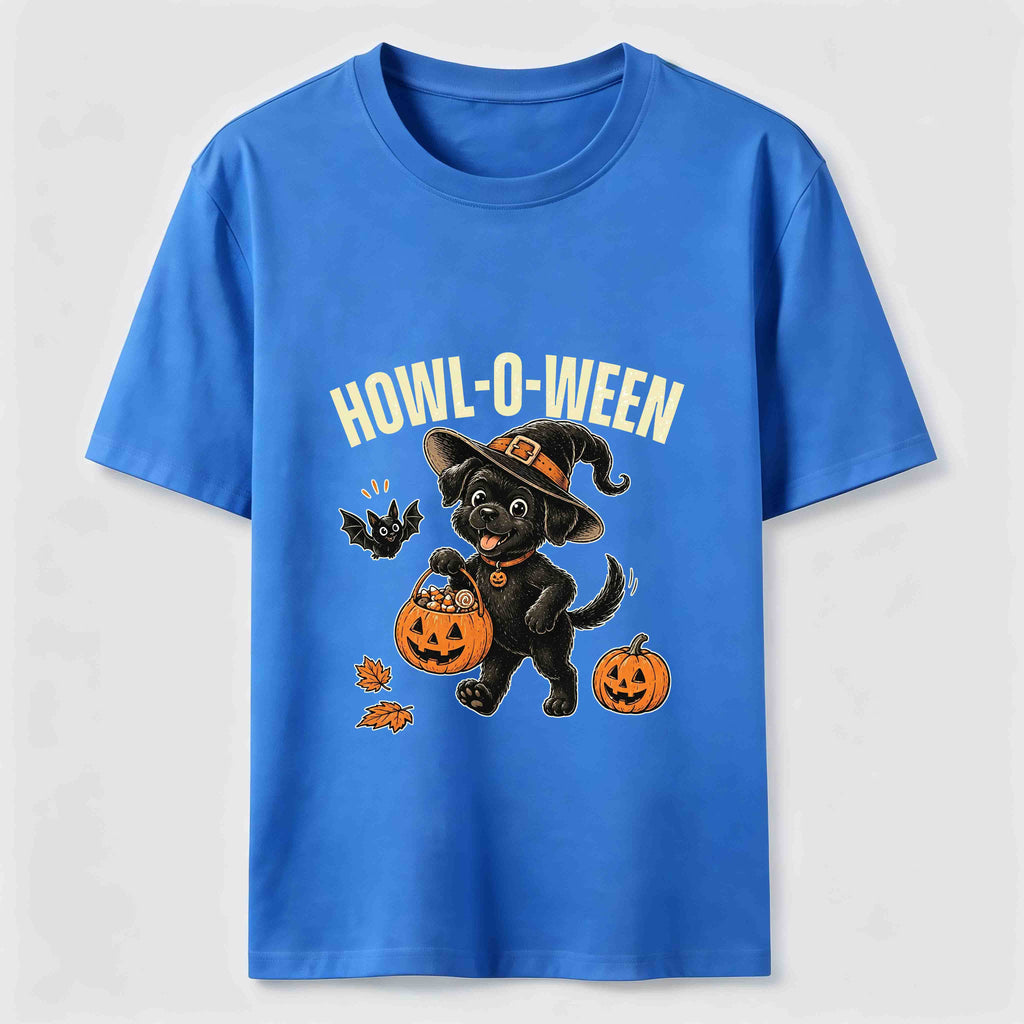 A dog trick-or-treating for candy on Halloween Classic T-Shirt