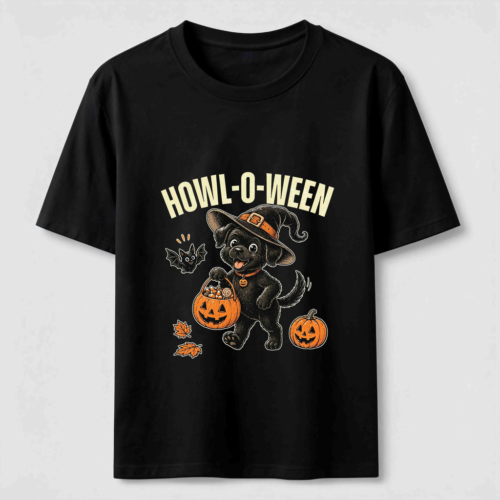 A dog trick-or-treating for candy on Halloween Classic T-Shirt