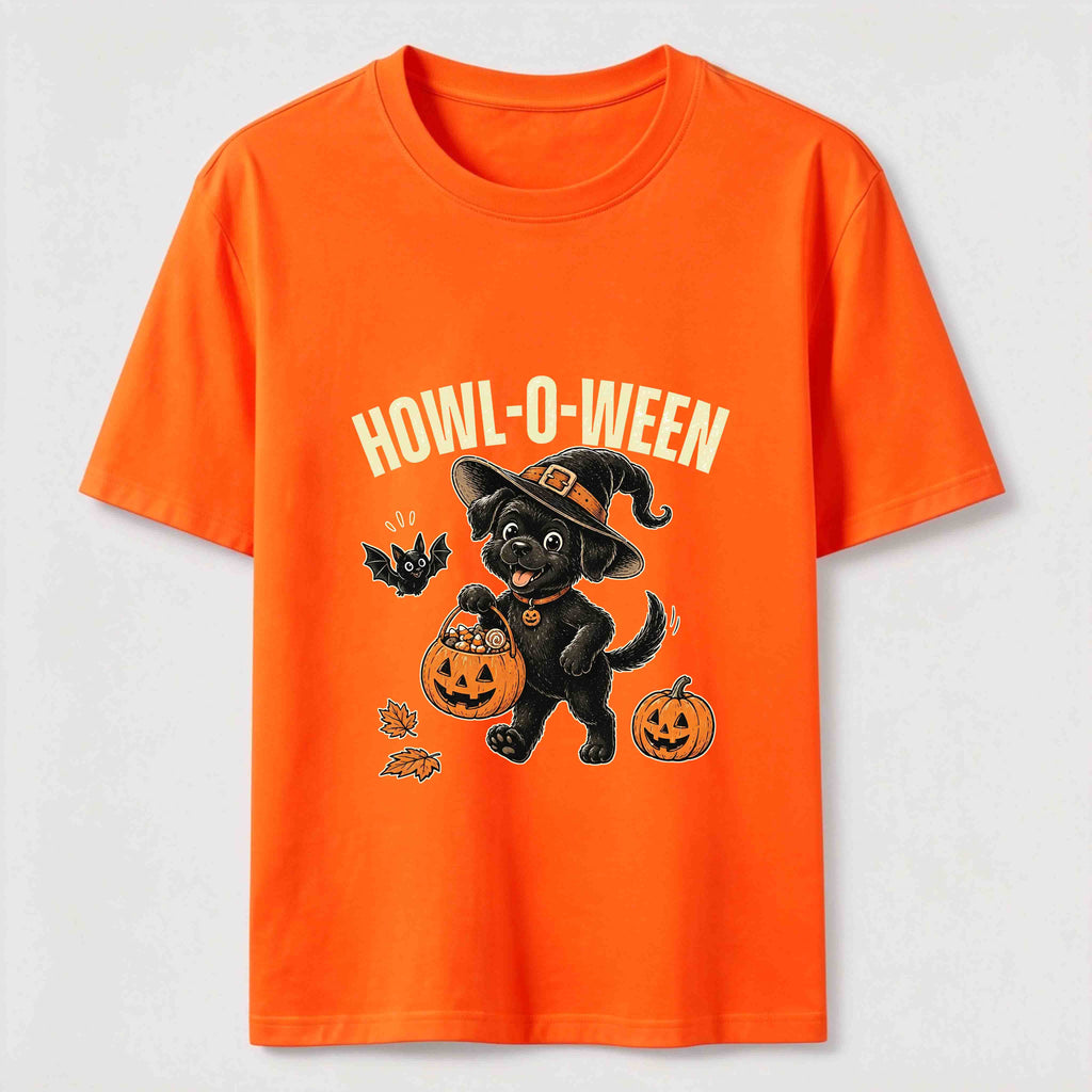 A dog trick-or-treating for candy on Halloween Classic T-Shirt