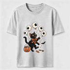 Halloween Eyeball Balloon Cat Classic T-Shirt