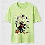 Halloween Eyeball Balloon Cat Classic T-Shirt