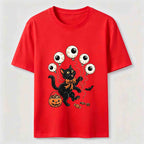 Halloween Eyeball Balloon Cat Classic T-Shirt