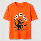 Halloween Eyeball Balloon Cat Classic T-Shirt