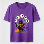 Halloween Eyeball Balloon Cat Classic T-Shirt