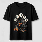 Halloween Eyeball Balloon Cat Classic T-Shirt