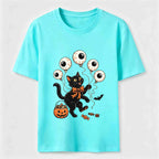 Halloween Eyeball Balloon Cat Classic T-Shirt
