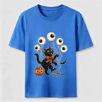 Halloween Eyeball Balloon Cat Classic T-Shirt