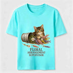 Floral And Cat Classic T-Shirt