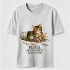 Floral And Cat Classic T-Shirt
