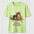 Floral And Cat Classic T-Shirt