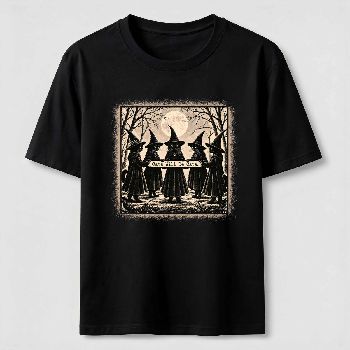 Black Cat Witch Gathering Classic T-Shirt