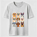 Cartoon dog in a 9 grid Classic T-Shirt