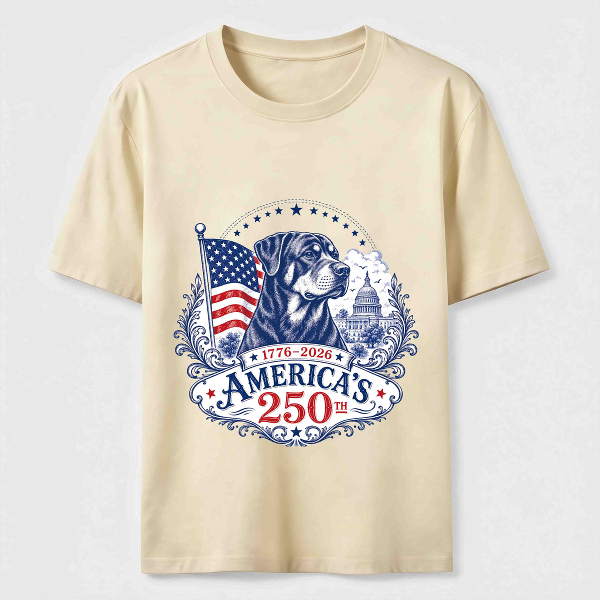 U.S. Semiquincentennial Commemorative Dog Classic T-Shirt
