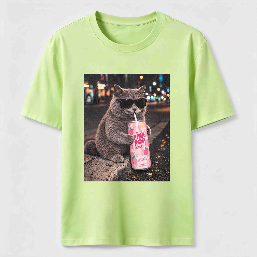 Cool Cat on Neon Streets Classic T-Shirt
