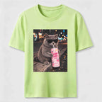 Cool Cat on Neon Streets Classic T-Shirt