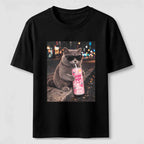 Cool Cat on Neon Streets Classic T-Shirt
