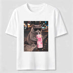 Cool Cat on Neon Streets Classic T-Shirt