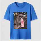 Cool Cat on Neon Streets Classic T-Shirt