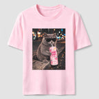 Cool Cat on Neon Streets Classic T-Shirt