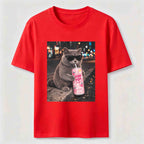 Cool Cat on Neon Streets Classic T-Shirt