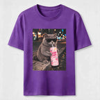Cool Cat on Neon Streets Classic T-Shirt